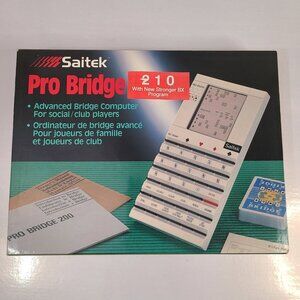 Vintage New 1989 Saitek Pro Bridge 200 Advanced Bridge Computer Game New